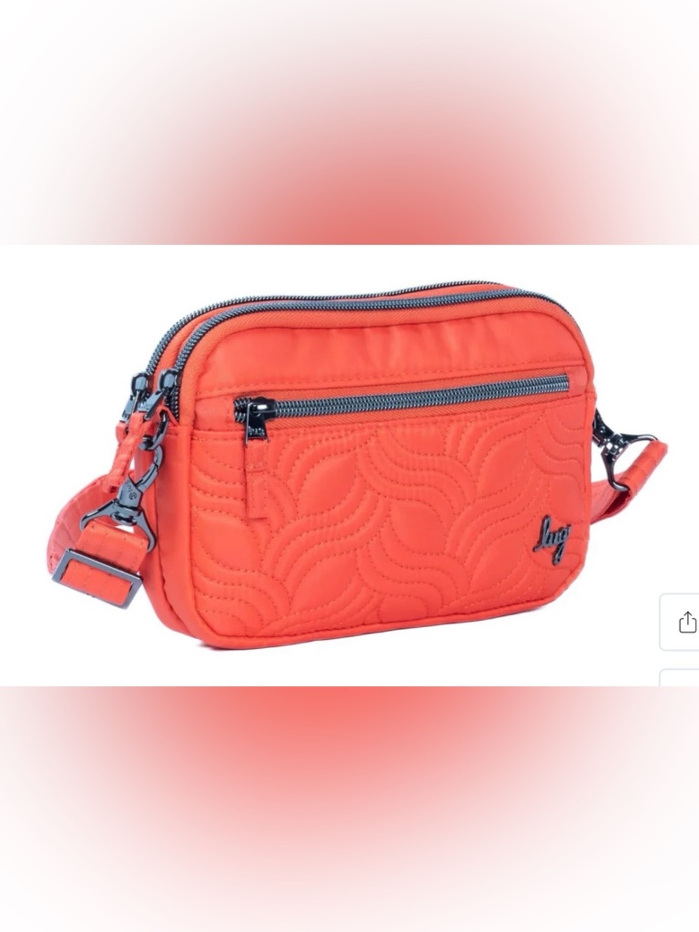 lug Super Coupe Convertible Crossbody Bag In Papaya.